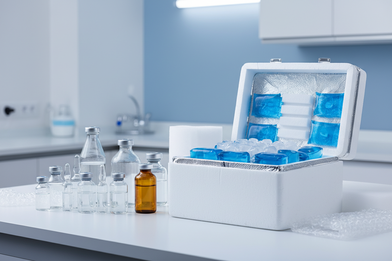 Medikamente undGDP  Kühlverpackung, temperierte Pharma Logistik