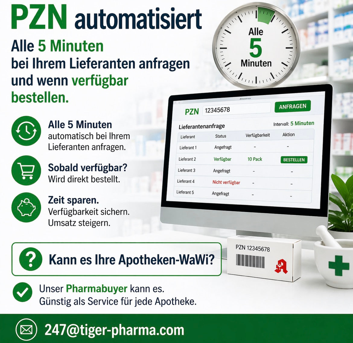 pharmabuyer - PZN automatisch bestellen - MSV3 automatisch bestellen